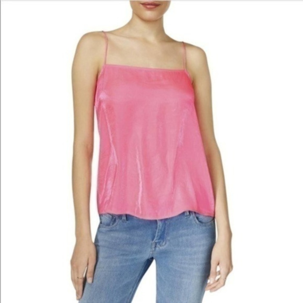 Guess neon pink satin top